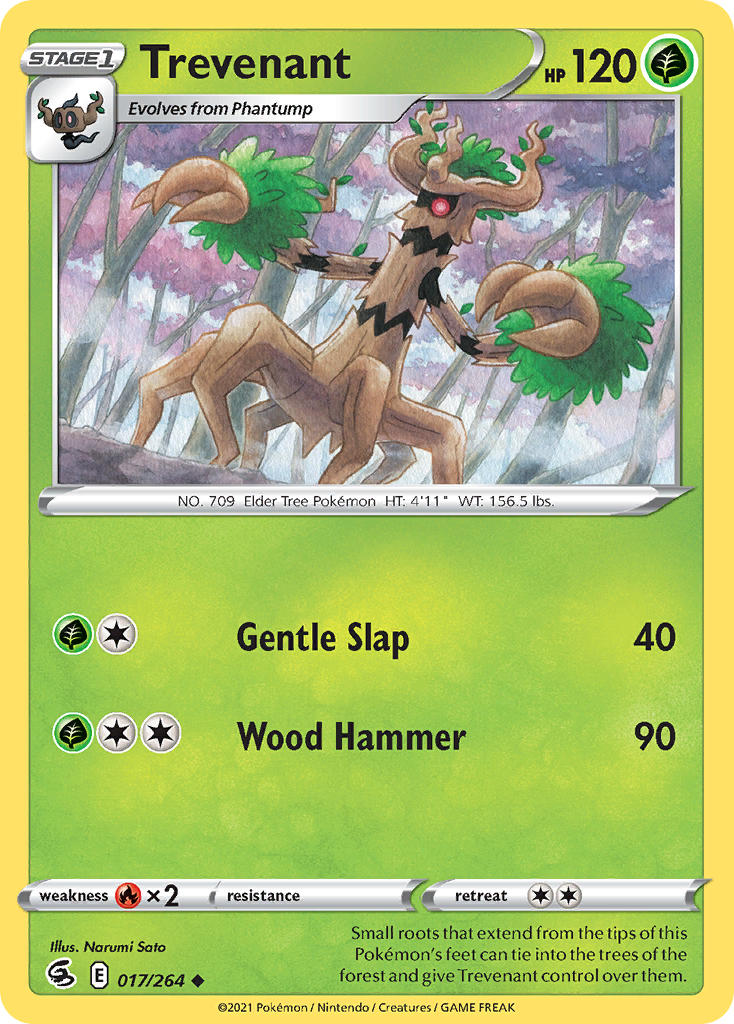 (017/264) Pokemon TCG Fusion Strike Single: Trevenant  Uncommon