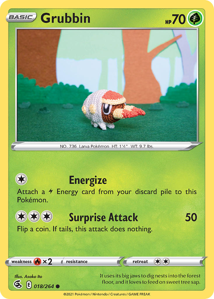 (018/264) Pokemon TCG Fusion Strike Single: Grubbin  Common