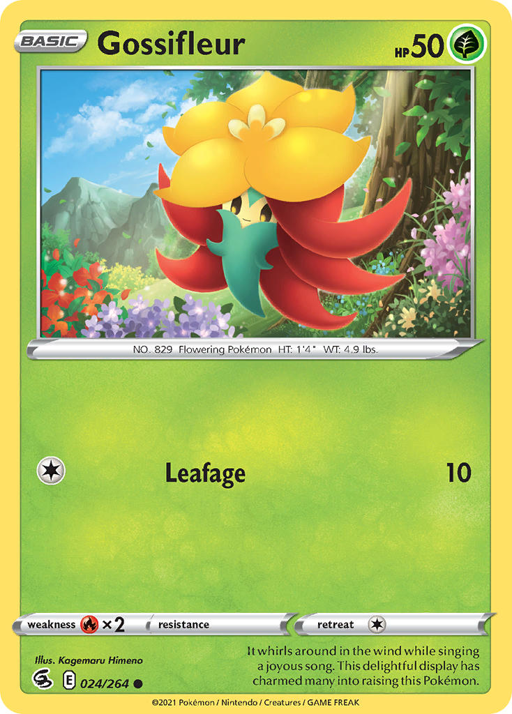 (024/264) Pokemon TCG Fusion Strike Single: Gossifleur Reverse Holo Common