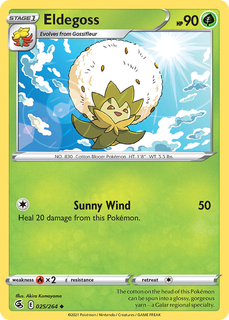 (025/264) Pokemon TCG Fusion Strike Single: Eldegoss  Uncommon