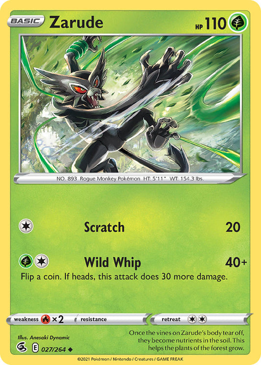 (027/264) Pokemon TCG Fusion Strike Single: Zarude  Uncommon