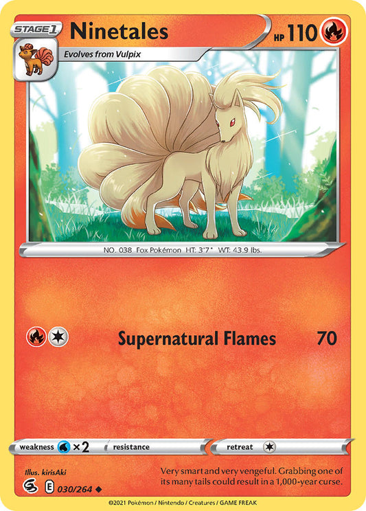 (030/264) Pokemon TCG Fusion Strike Single: Ninetales  Uncommon