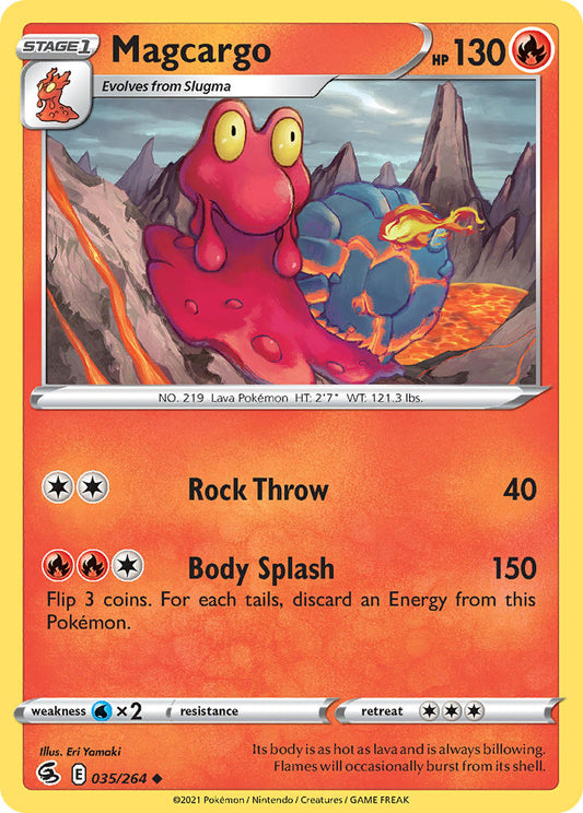 (035/264) Pokemon TCG Fusion Strike Single: Magcargo  Uncommon