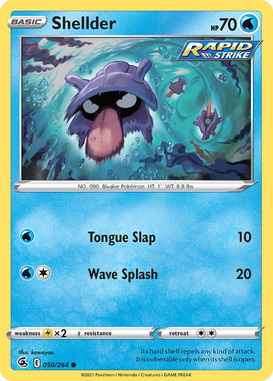 (050/264) Pokemon TCG Fusion Strike Single: Shellder  Common