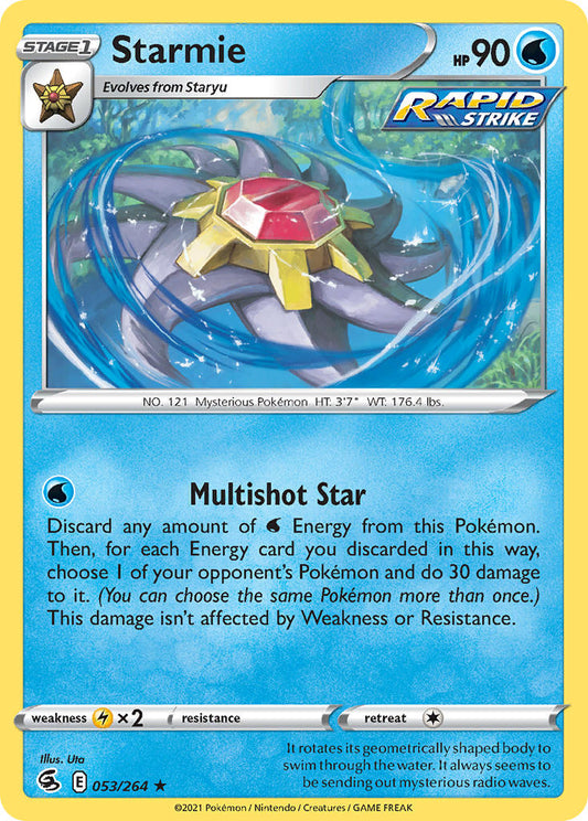 (053/264) Pokemon TCG Fusion Strike Single: Starmie  Holo Rare