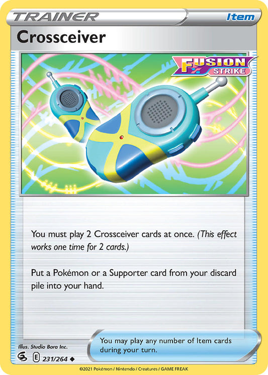 (231/264) Pokemon TCG Fusion Strike Single: Crossceiver Reverse Holo Uncommon