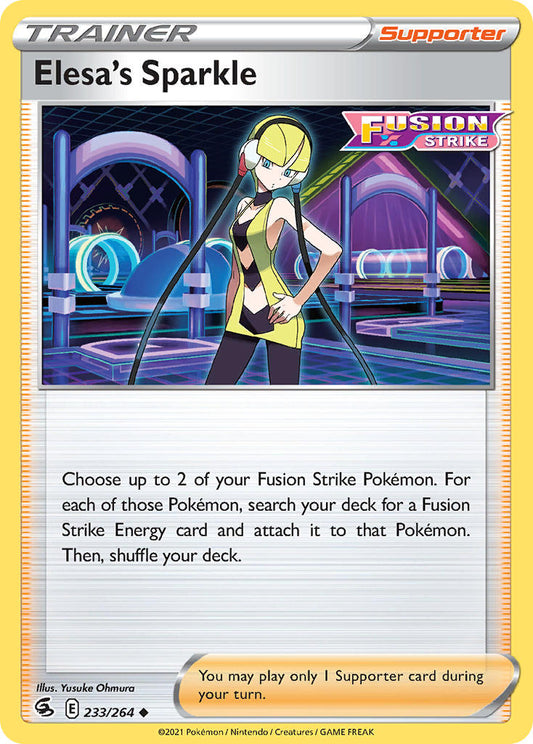 (233/264) Pokemon TCG Fusion Strike Single: Elesa's Sparkle  Uncommon