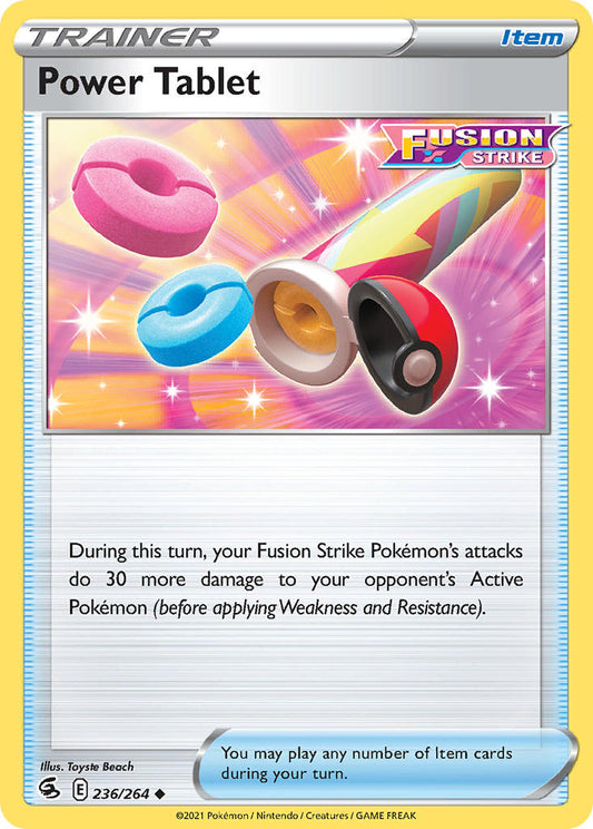 (236/264) Pokemon TCG Fusion Strike Single: Power Tablet Reverse Holo Uncommon