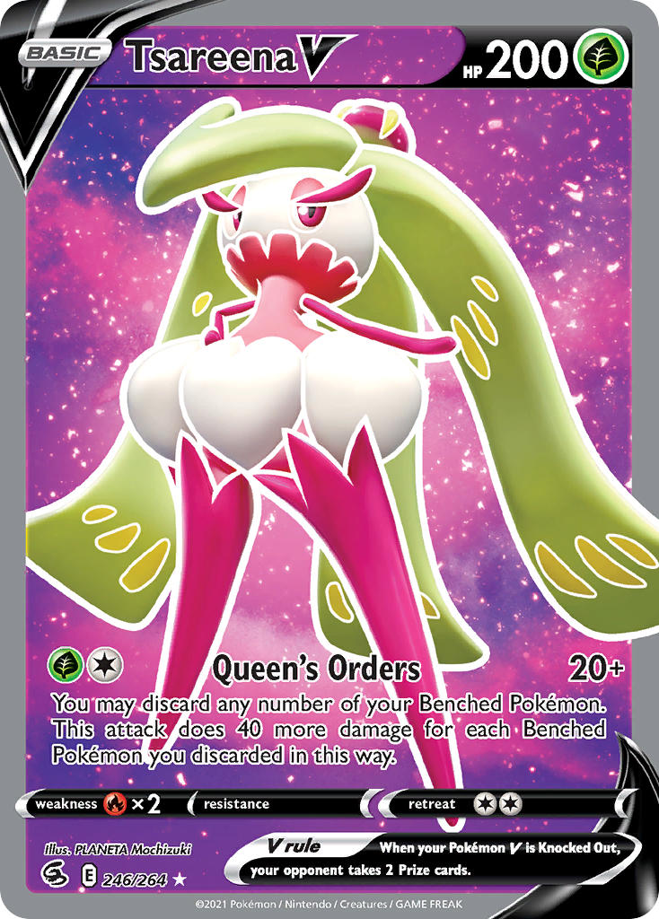 (246/264) Pokemon TCG Fusion Strike Single: Tsareena V  Ultra Rare