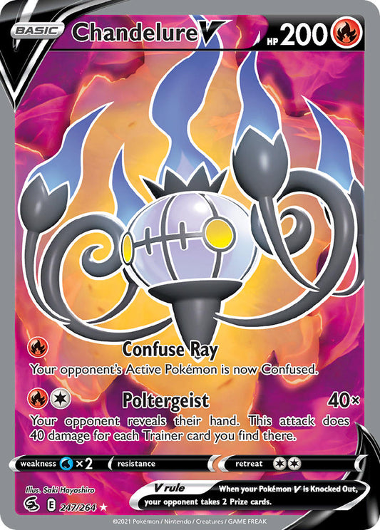 (247/264) Pokemon TCG Fusion Strike Single: Chandelure V  Ultra Rare