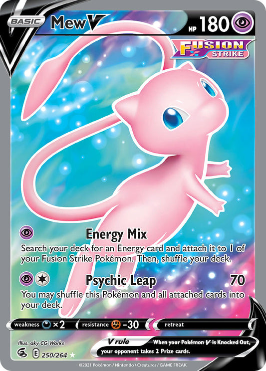 (250/264) Pokemon TCG Fusion Strike Single: Mew V  Ultra Rare