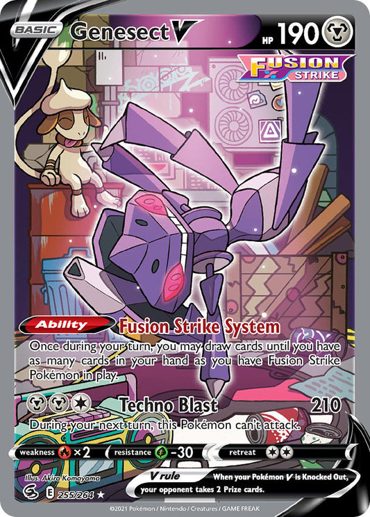 (255/264) Pokemon TCG Fusion Strike Single: Genesect V  Ultra Rare