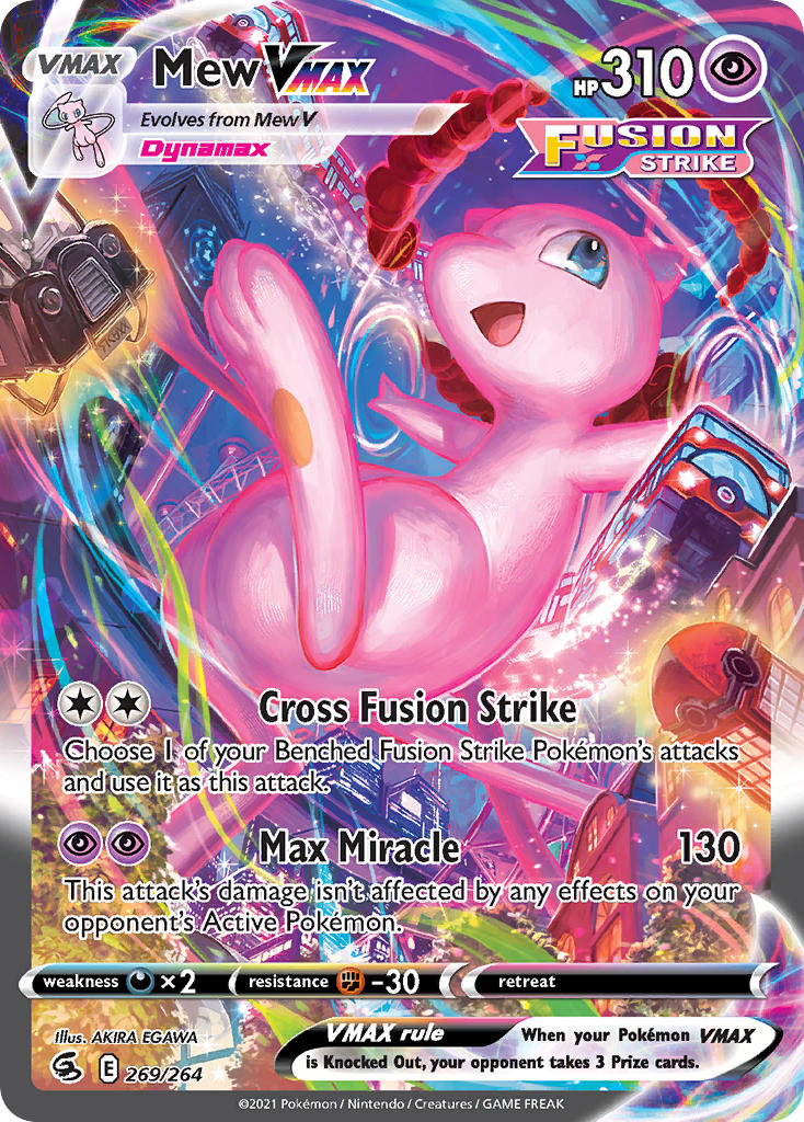 (269/264) Pokemon TCG Fusion Strike Single: Mew VMAX  Secret Rare