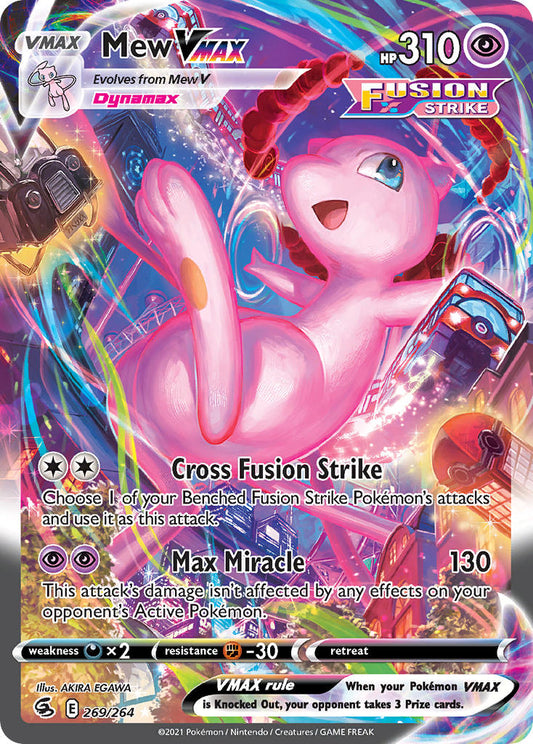 (269/264) Pokemon TCG Fusion Strike Single: Mew VMAX  Secret Rare