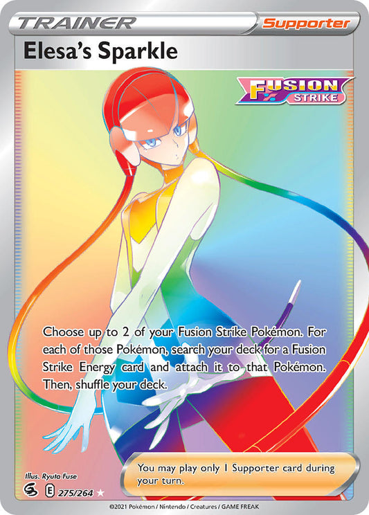 (275/264) Pokemon TCG Fusion Strike Single: Elesa's Sparkle  Secret Rare