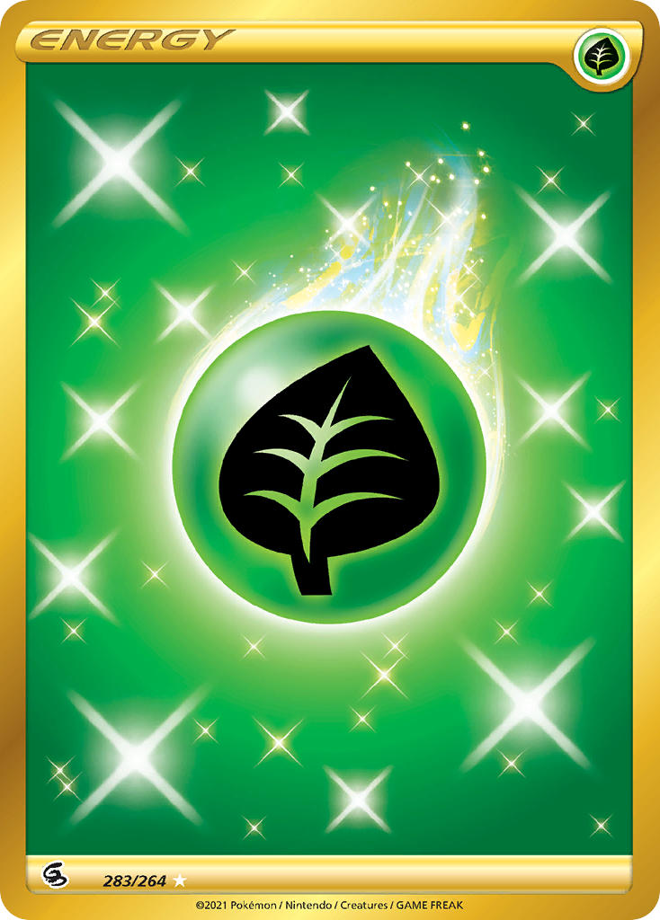 (283/264) Pokemon TCG Fusion Strike Single: Grass Energy  Secret Rare