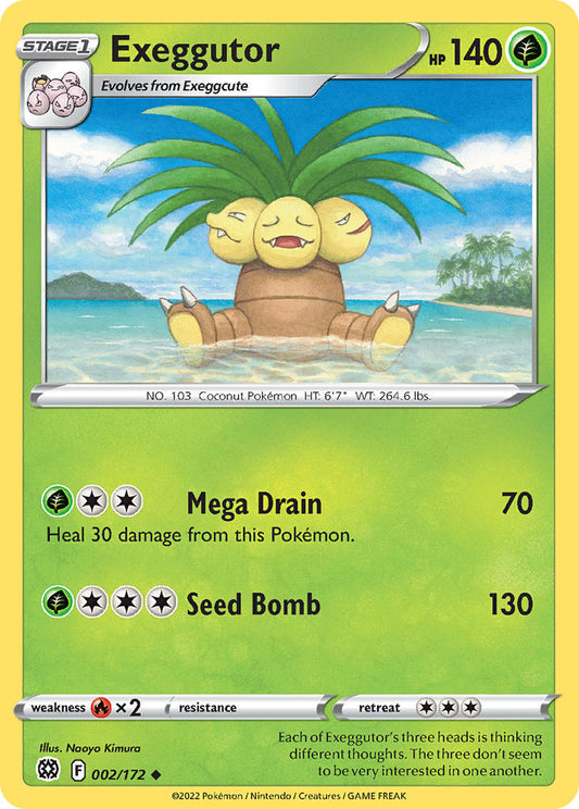 (002/172) Pokemon TCG Brilliant Stars Single: Exeggutor  Uncommon