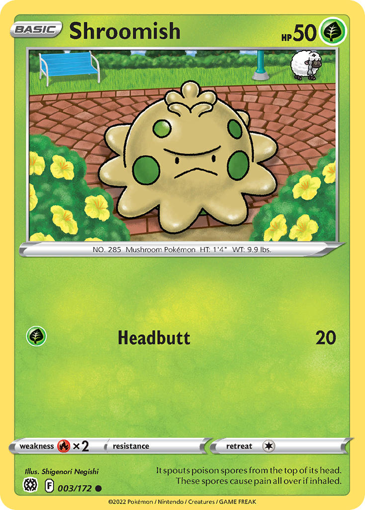 (003/172) Pokemon TCG Brilliant Stars Single: Shroomish  Common