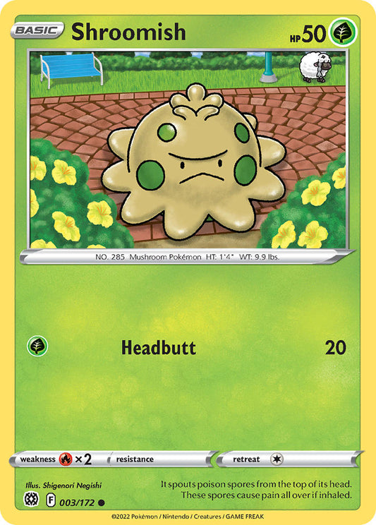 (003/172) Pokemon TCG Brilliant Stars Single: Shroomish  Common