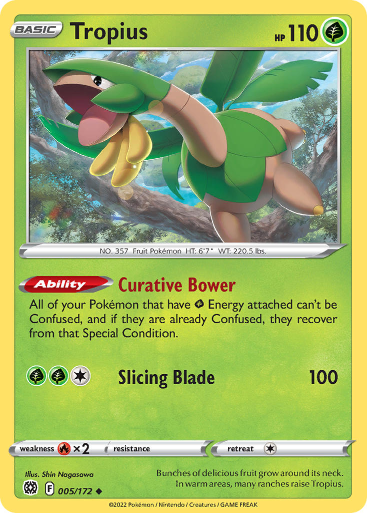 (005/172) Pokemon TCG Brilliant Stars Single: Tropius  Uncommon