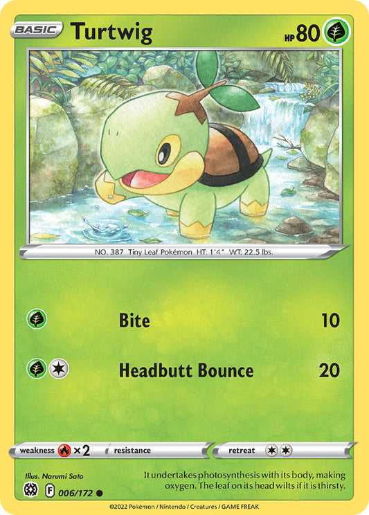 (006/172) Pokemon TCG Brilliant Stars Single: Turtwig  Common