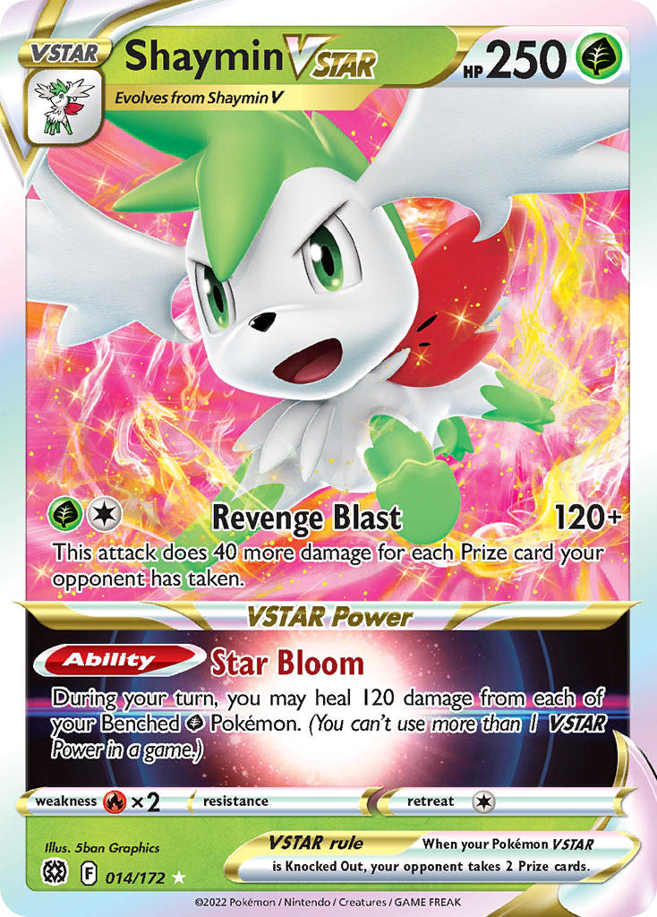 (014/172) Pokemon TCG Brilliant Stars Single: Shaymin VSTAR  Ultra Rare