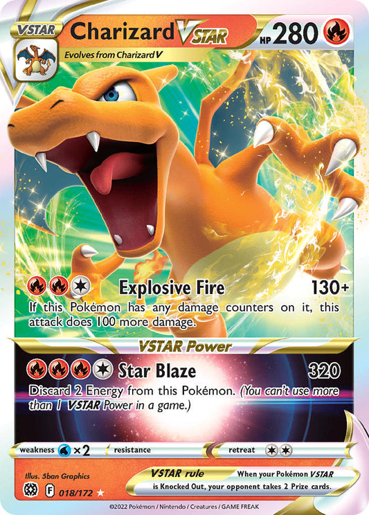 (018/172) Pokemon TCG Brilliant Stars Single: Charizard VSTAR  Ultra Rare