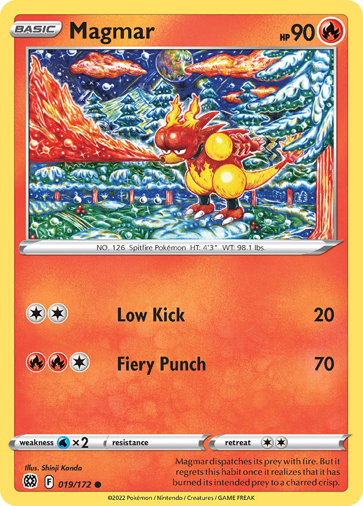 (019/172) Pokemon TCG Brilliant Stars Single: Magmar  Common