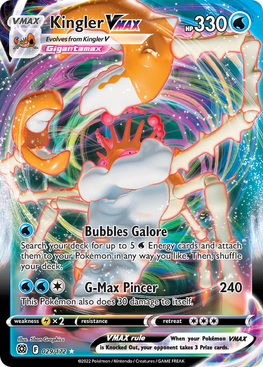 (029/172) Pokemon TCG Brilliant Stars Single: Kingler VMAX  Ultra Rare