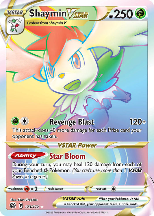 (173/172) Pokemon TCG Brilliant Stars Single: Shaymin VSTAR  Secret Rare