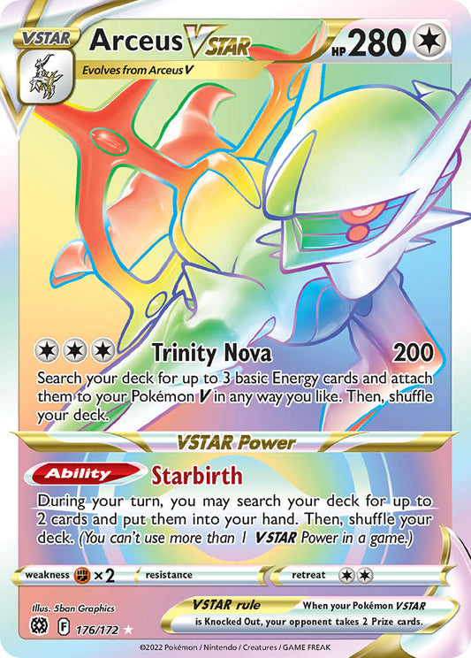 (176/172) Pokemon TCG Brilliant Stars Single: Arceus VSTAR  Secret Rare