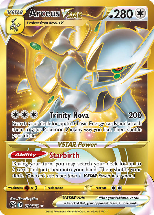 (184/172) Pokemon TCG Brilliant Stars Single: Arceus VSTAR  Secret Rare