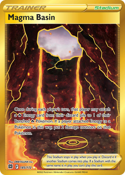 (185/172) Pokemon TCG Brilliant Stars Single: Magma Basin  Secret Rare