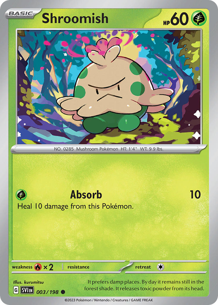 (003/198) Pokemon TCG Scarlet & Violet Single: Shroomish   Common