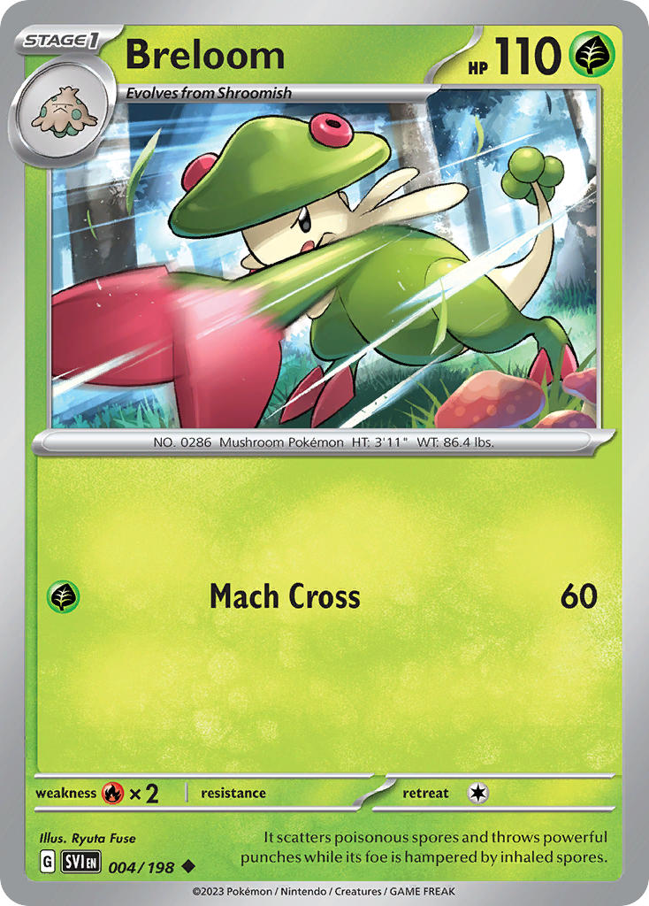 (004/198) Pokemon TCG Scarlet & Violet Single: Breloom   Uncommon