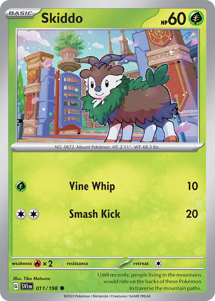 (011/198) Pokemon TCG Scarlet & Violet Single: Skiddo   Common