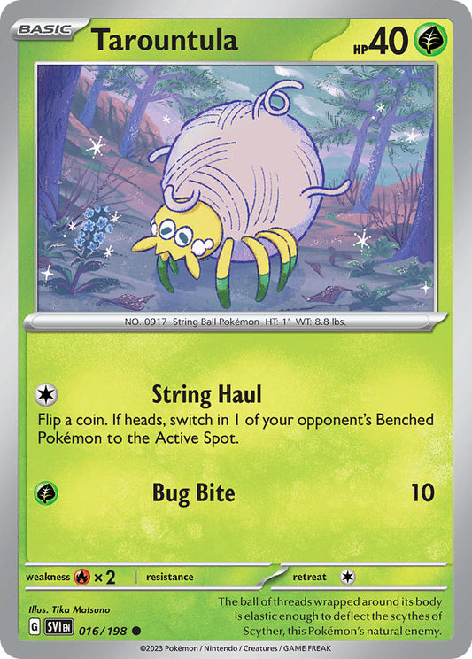 (016/198) Pokemon TCG Scarlet & Violet Single: Tarountula   Common