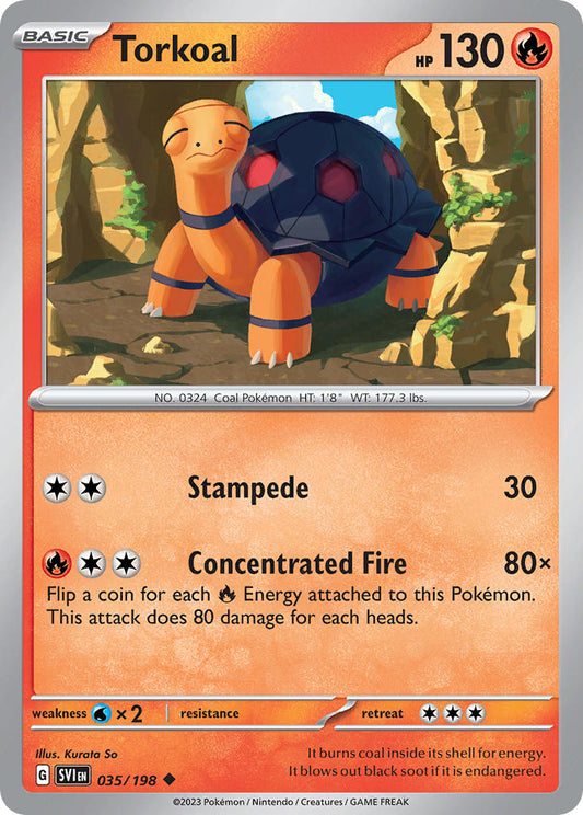 (035/198) Pokemon TCG Scarlet & Violet Single: Torkoal   Uncommon