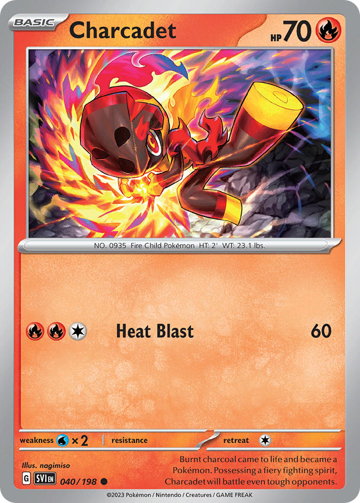 (040/198) Pokemon TCG Scarlet & Violet Single: Charcadet   Common