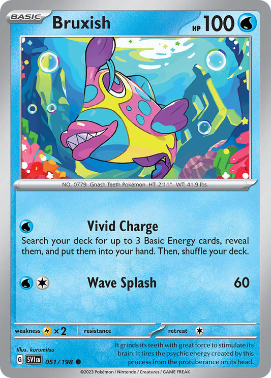 (051/198) Pokemon TCG Scarlet & Violet Single: Bruxish   Common