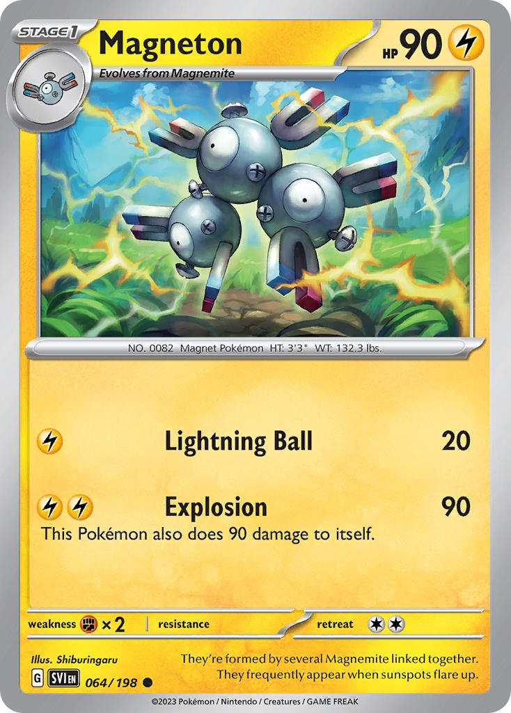 (064/198) Pokemon TCG Scarlet & Violet Single: Magneton  Reverse Holo Common