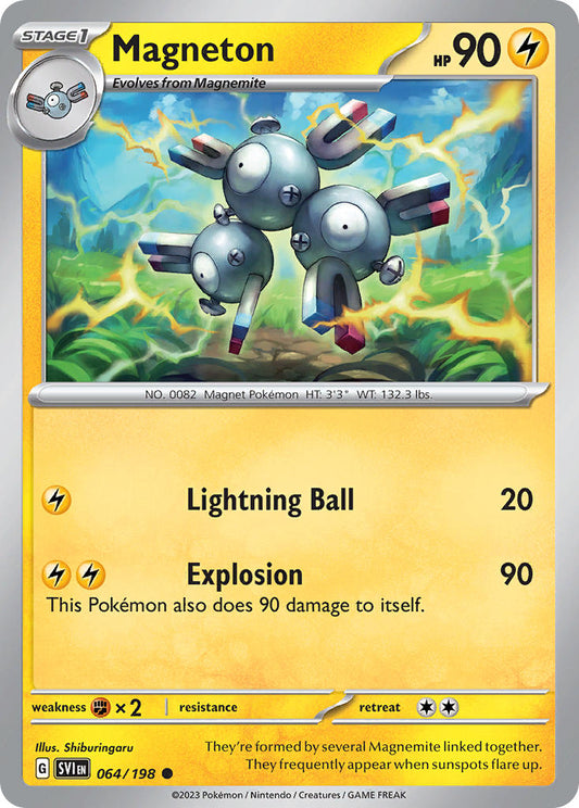 (064/198) Pokemon TCG Scarlet & Violet Single: Magneton  Reverse Holo Common