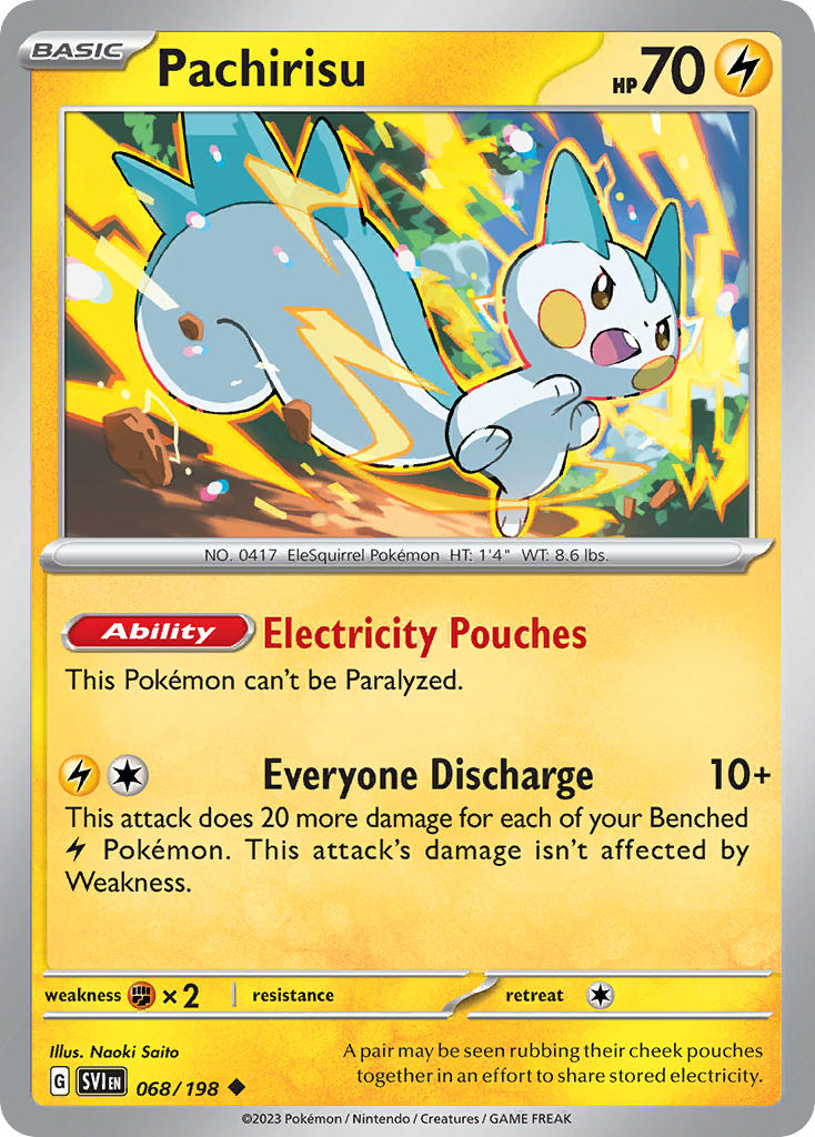 (068/198) Pokemon TCG Scarlet & Violet Single: Pachirisu   Uncommon