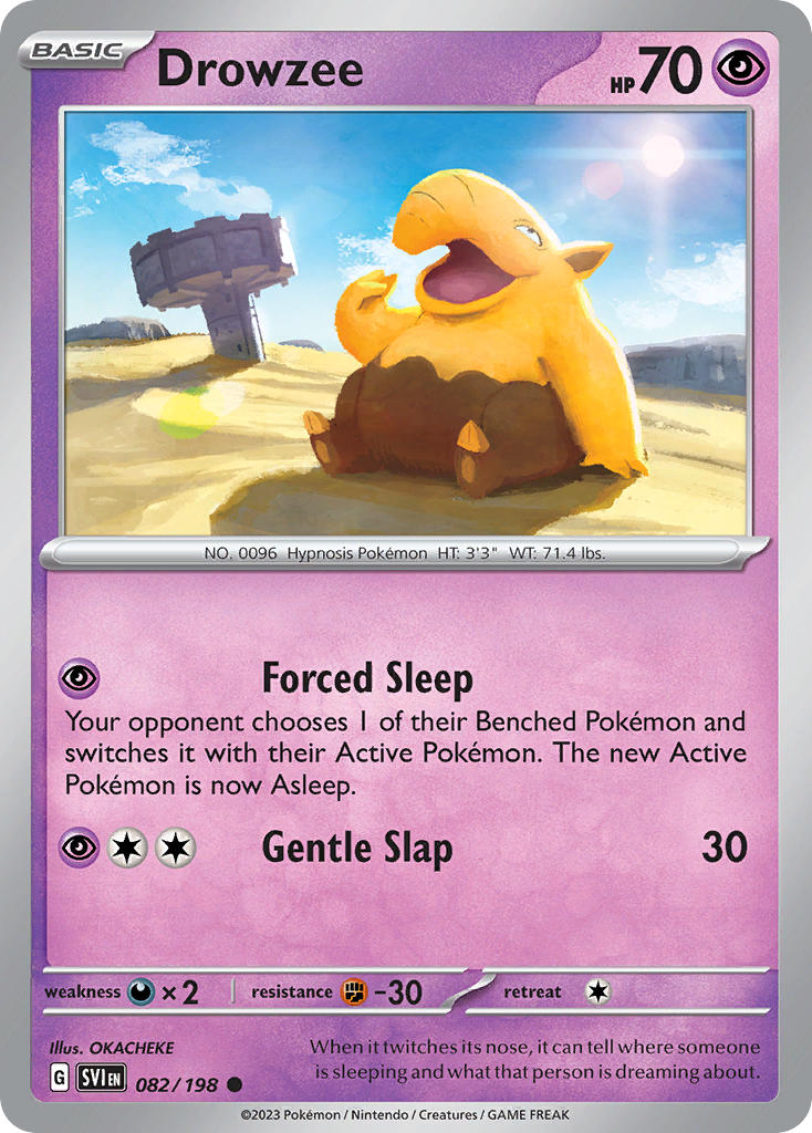 (082/198) Pokemon TCG Scarlet & Violet Single: Drowzee   Common