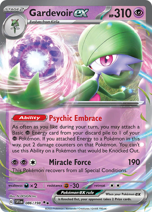 (086/198) Pokemon TCG Scarlet & Violet Single: Gardevoir ex   Double Rare