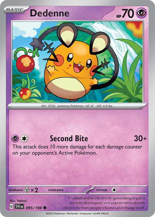 (095/198) Pokemon TCG Scarlet & Violet Single: Dedenne  Reverse Holo Common