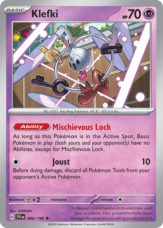 (096/198) Pokemon TCG Scarlet & Violet Single: Klefki   Rare