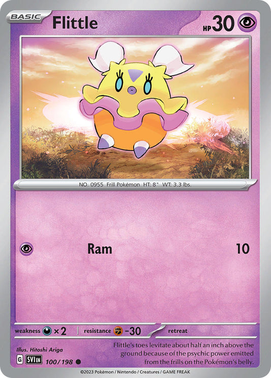 (100/198) Pokemon TCG Scarlet & Violet Single: Flittle   Common