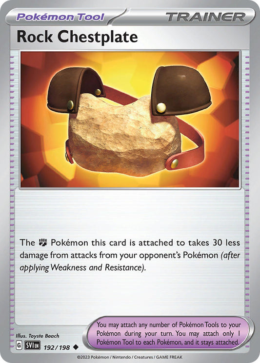 (192/198) Pokemon TCG Scarlet & Violet Single: Rock Chestplate  Uncommon