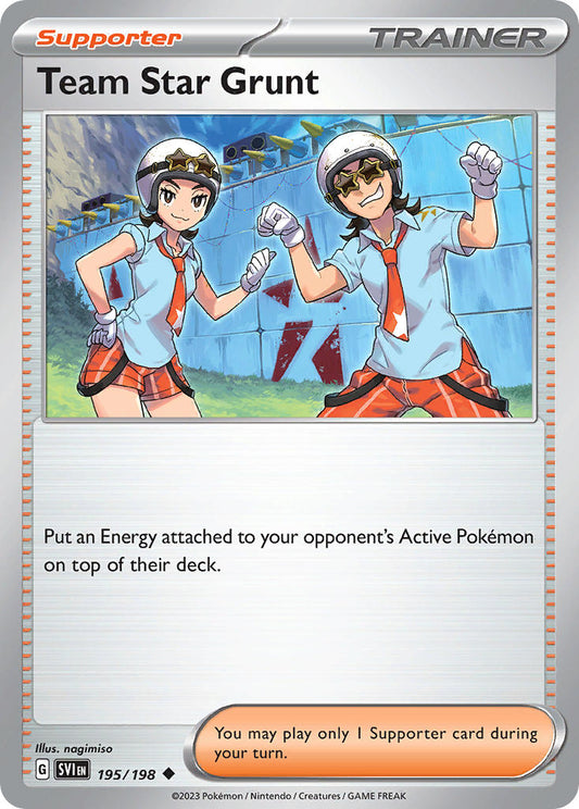 (195/198) Pokemon TCG Scarlet & Violet Single: Team Star Grunt  Uncommon